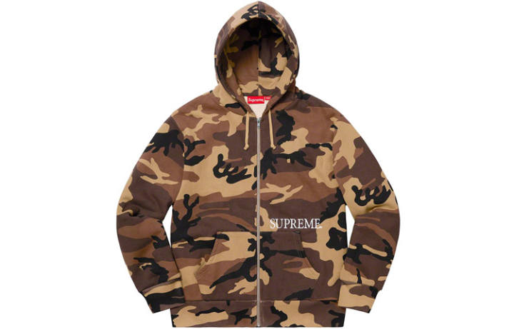 Supreme Supreme Thermal Zip Up Hooded Sweatshirt