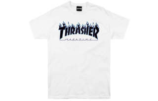 Thrasher T Shirt Japan Version Unisex White Blue