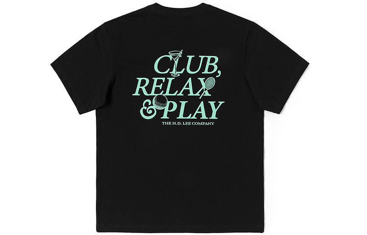 Lee T Shirts Men's Black Crew Neck Moderate Straight Fit
