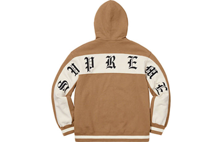 Supreme Supreme Old English Stripe Zip Up Sweatshirt