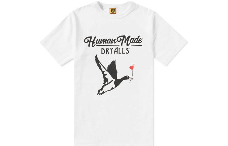 HUMAN MADE T Shirts Unisex Crew Neck Moderate Straight Fit