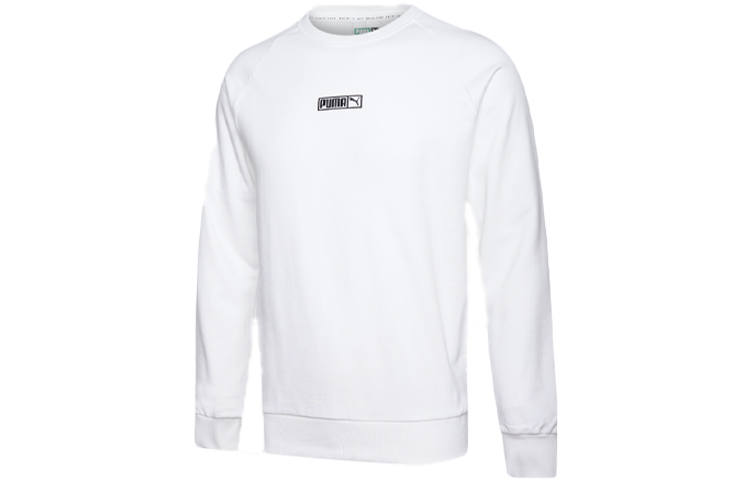 PUMA Sweatshirts Unisex White Crew Neck Moderate Regular