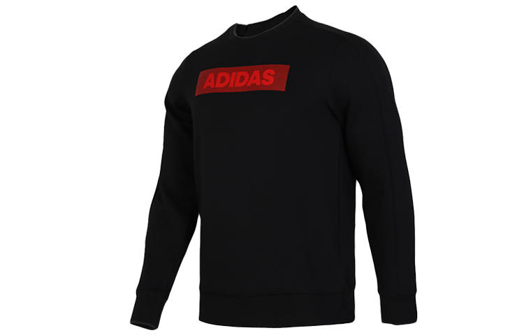 Adidas Adidas Sweatshirts Men's Black Crew Neck Moderate Regular