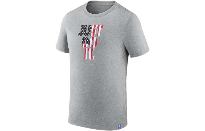 Nike Nike T Shirts Men's Gray Crew Neck Moderate