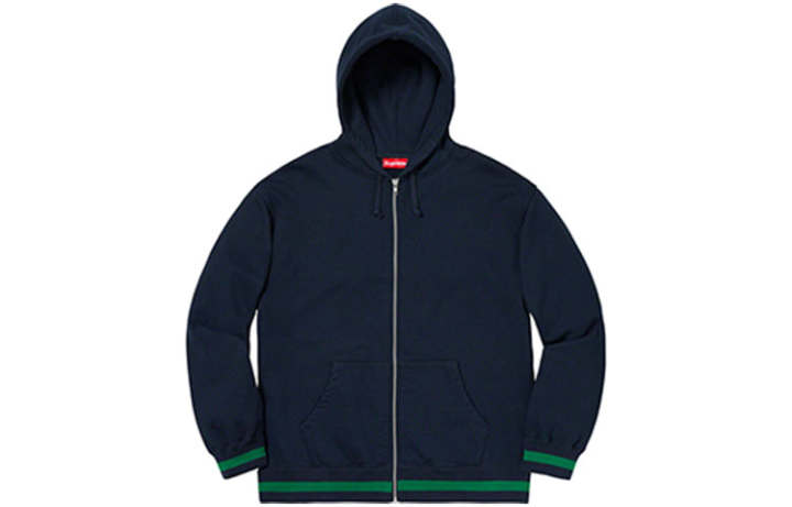 Supreme Supreme Old English Stripe Zip Up Sweatshirt