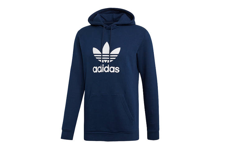 Adidas Originals Trefoil Sweatshirts Men's Lake Blue Hooded Moderate Other