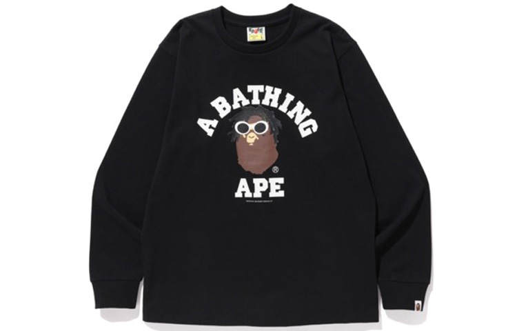 A BATHING APE Bape Wiz Khalifa Shark College L/S Tee