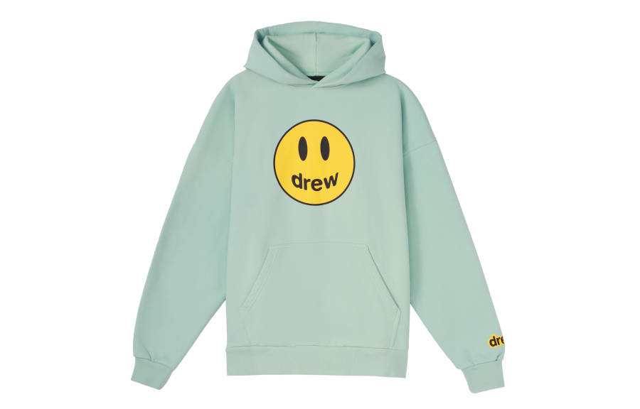 Drew House Smiley Face Collection Mascot Hoodie Pullover Cartoon Hooded Fleece Lined Sweatshirt Unisex