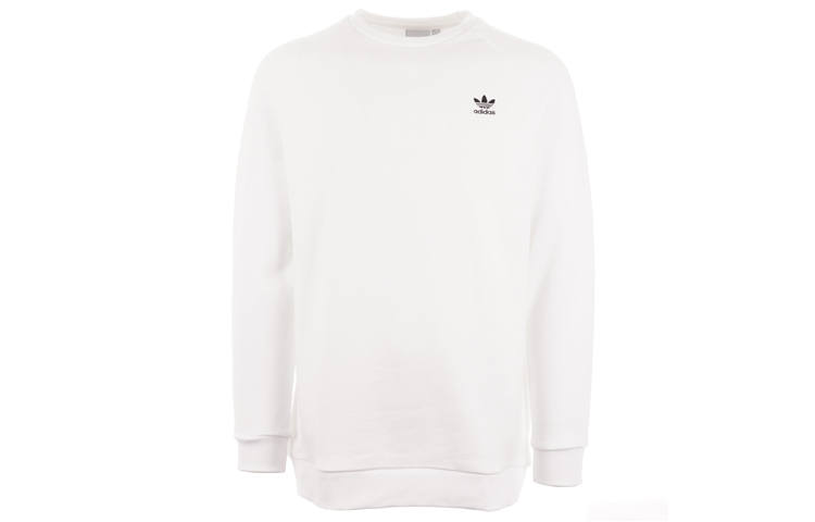 Adidas Originals Sweatshirts Men's White Crew Neck Moderate Regular
