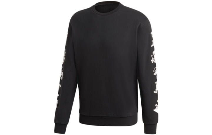 Adidas Adidas X Disney Sweatshirts Men's Black Crew Neck Moderate Regular