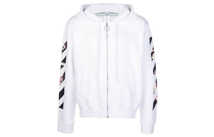 OFF-WHITE OFF WHITE Caravaggio Arrows Zip Up Hoodie