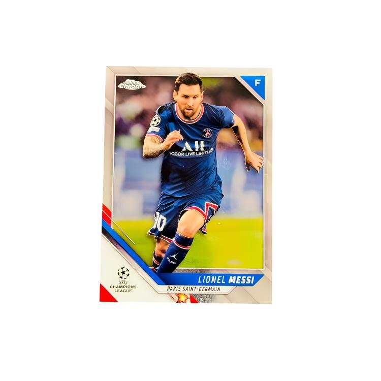 Topps Messi, Large Paris, Barcelona Chrome Base, Collectible Card Sports Cards 1 Pc