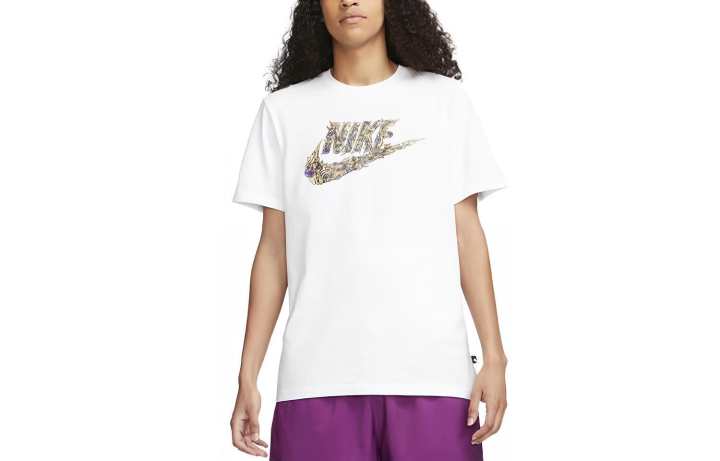 Nike Nike T Shirts Men's White Crew Neck Moderate Straight Fit