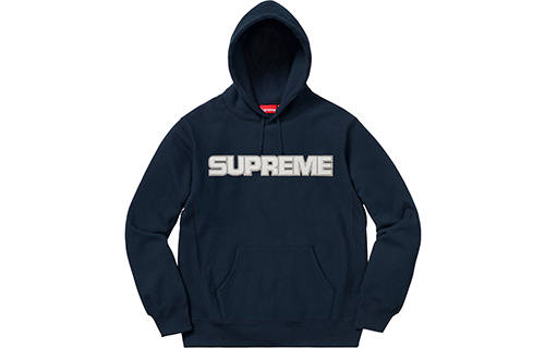 Supreme Supreme Perforated Leather Hooded Sweatshirt