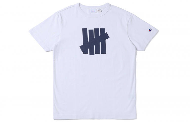 UNDEFEATED X Champion T Shirts Unisex Crew Neck Moderate Straight Fit