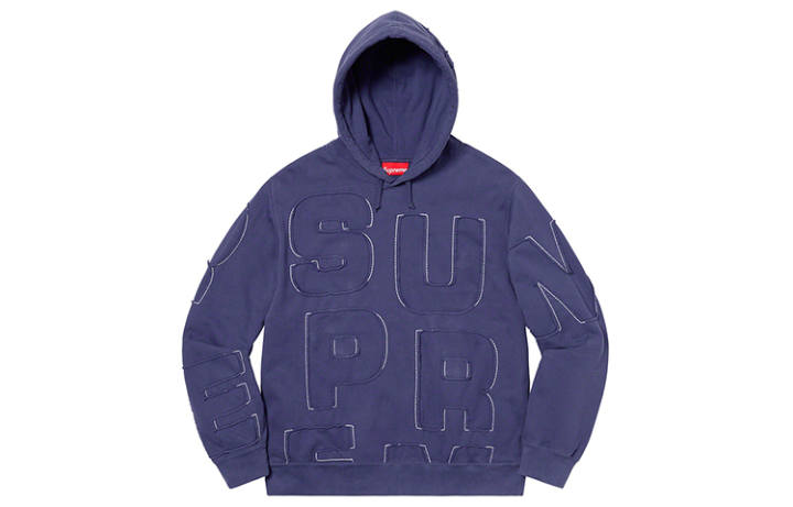 Supreme Supreme Cutout Letters Hooded Sweatshirt