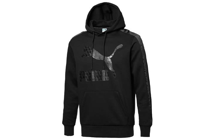 PUMA PUMA Sweatshirts Men's Black Hooded Moderate Regular
