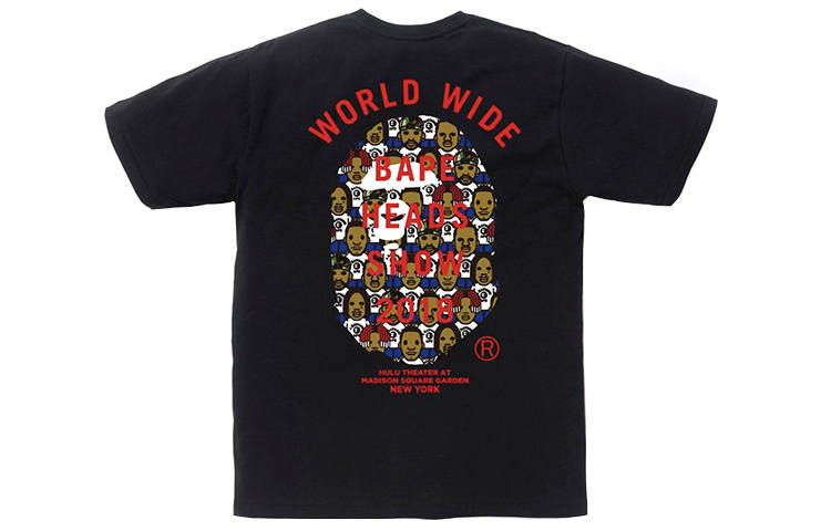 A BATHING APE Bape Heads Show Tee