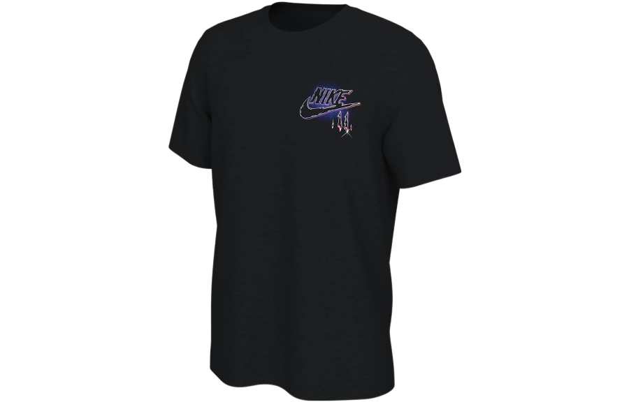 Nike Nike T Shirts Men's Black Crew Neck Moderate Straight Fit