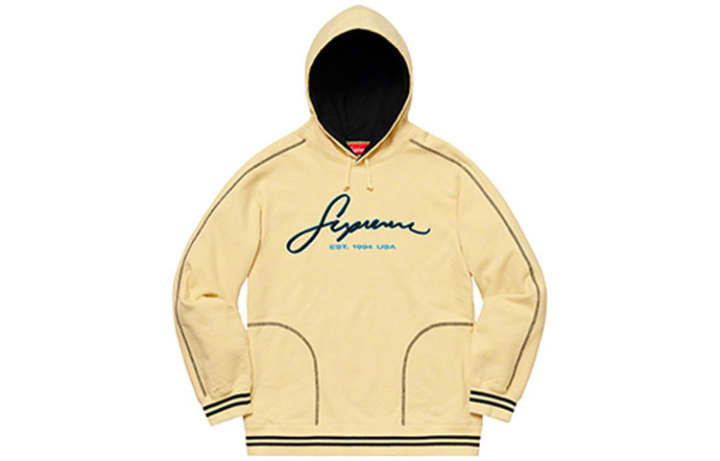 Supreme Supreme Contrast Embroidered Hooded Sweatshirt