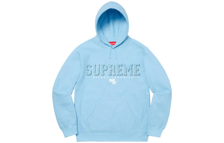 Supreme Supreme SS20 Week 3 Gems Hooded Sweatshirt Crystal Logo Sweatshirt Unisex Blue