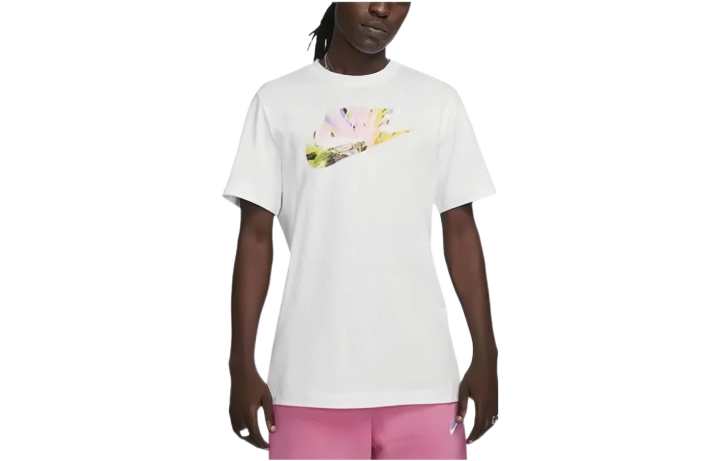Nike Nike T Shirts Men's White Crew Neck Moderate Straight Fit