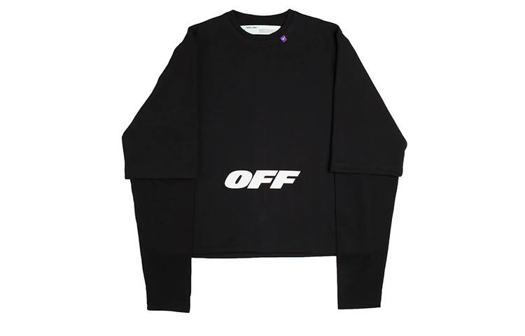OFF-WHITE OFF WHITE Sweatshirts Men's Crew Neck Moderate Mock Two Piece
