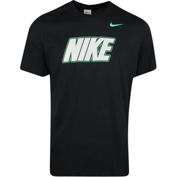 Nike Nike T Shirts Men's Black Crew Neck Moderate Straight Fit