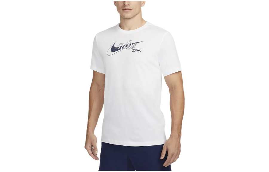 Nike Nike T Shirts Men's White Crew Neck Moderate Straight Fit