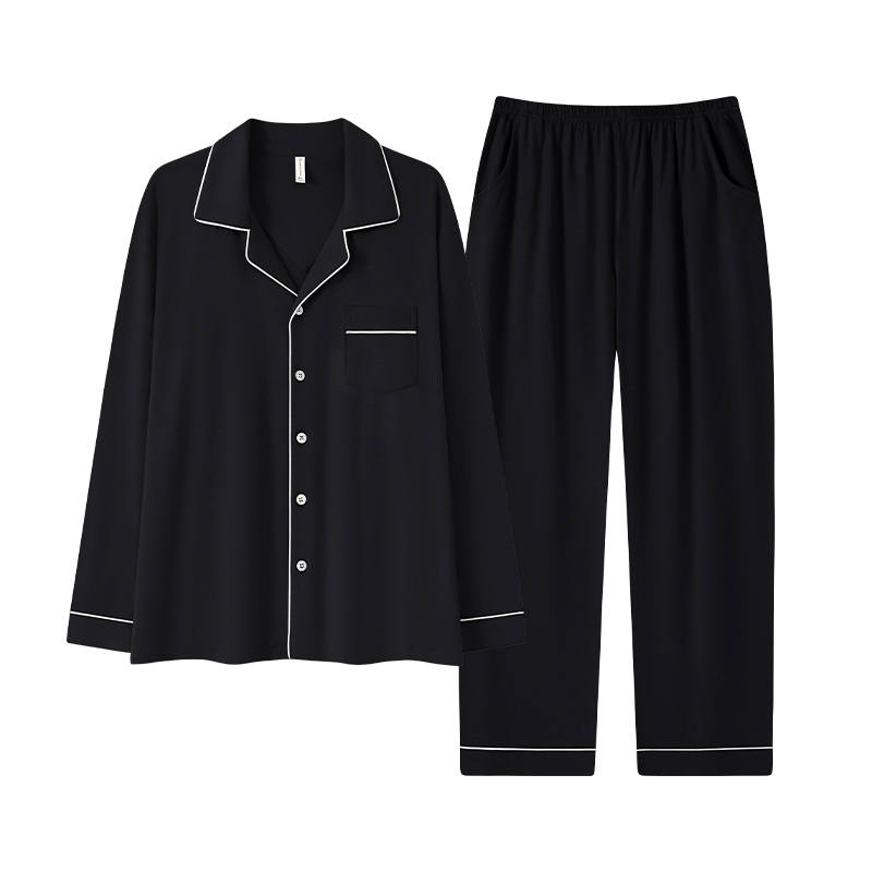 Cotton Gene Pajama Set Men's Black