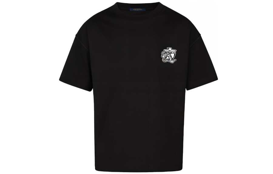LOUIS VUITTON New Quarterly Products Of LV T Shirts Men's Crew Neck Moderate Straight Fit