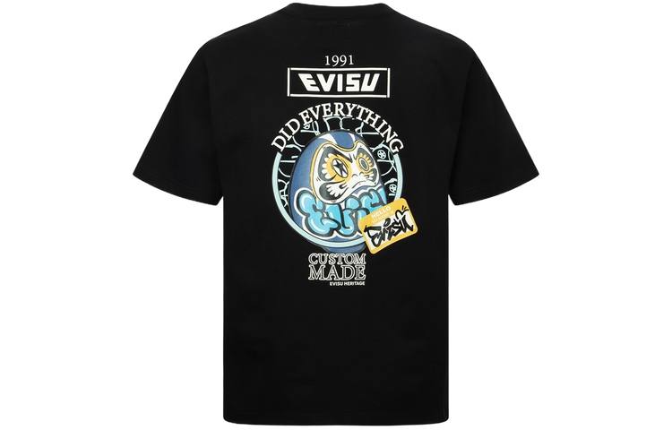 EVISU T Shirts Unisex Crew Neck Moderate Straight Fit