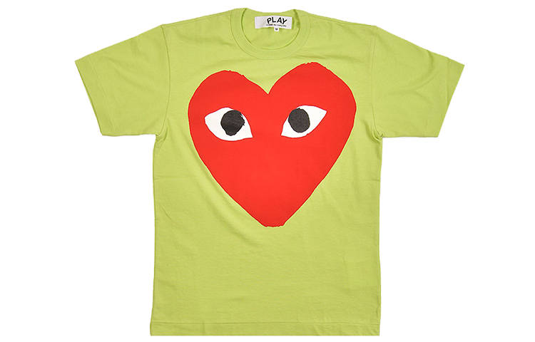 CDG Play T Shirts Women's Crew Neck Moderate Straight Fit