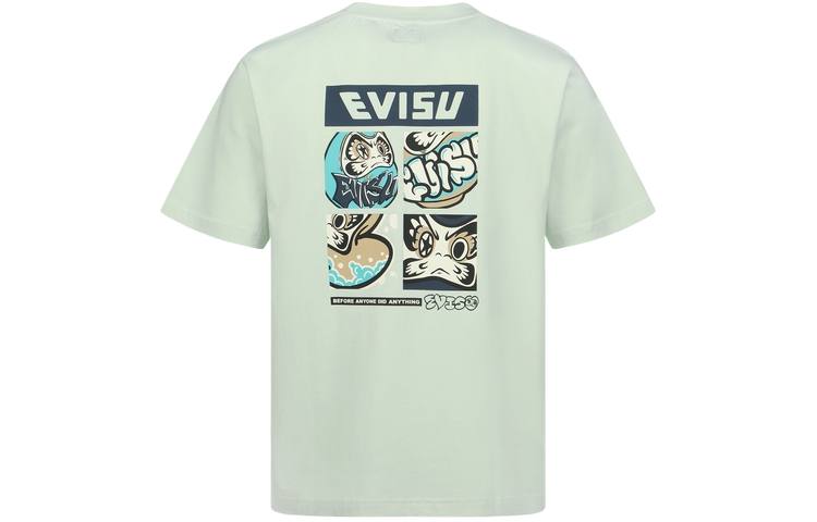 EVISU T Shirts Men's Crew Neck Moderate Straight Fit