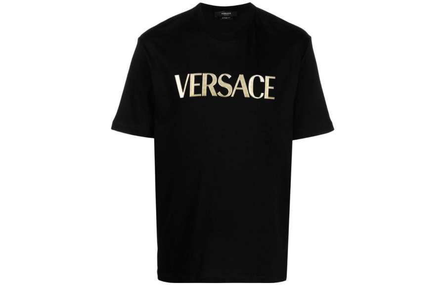 VERSACE 【Previous Season】logo-print cotton T-shirt