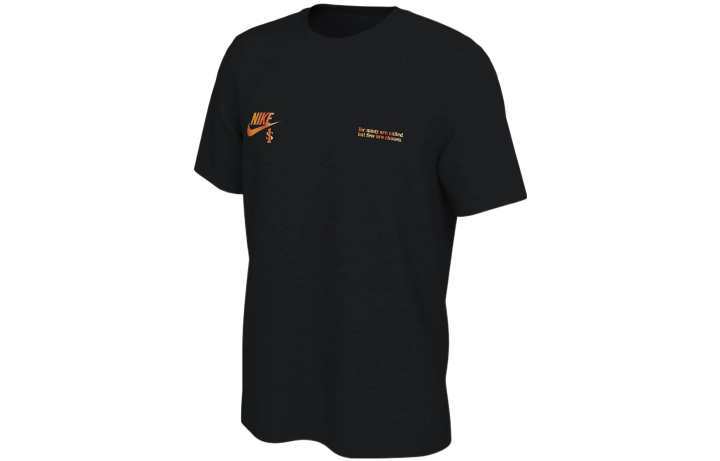 Nike Nike T Shirts Men's Black Crew Neck Moderate Straight Fit