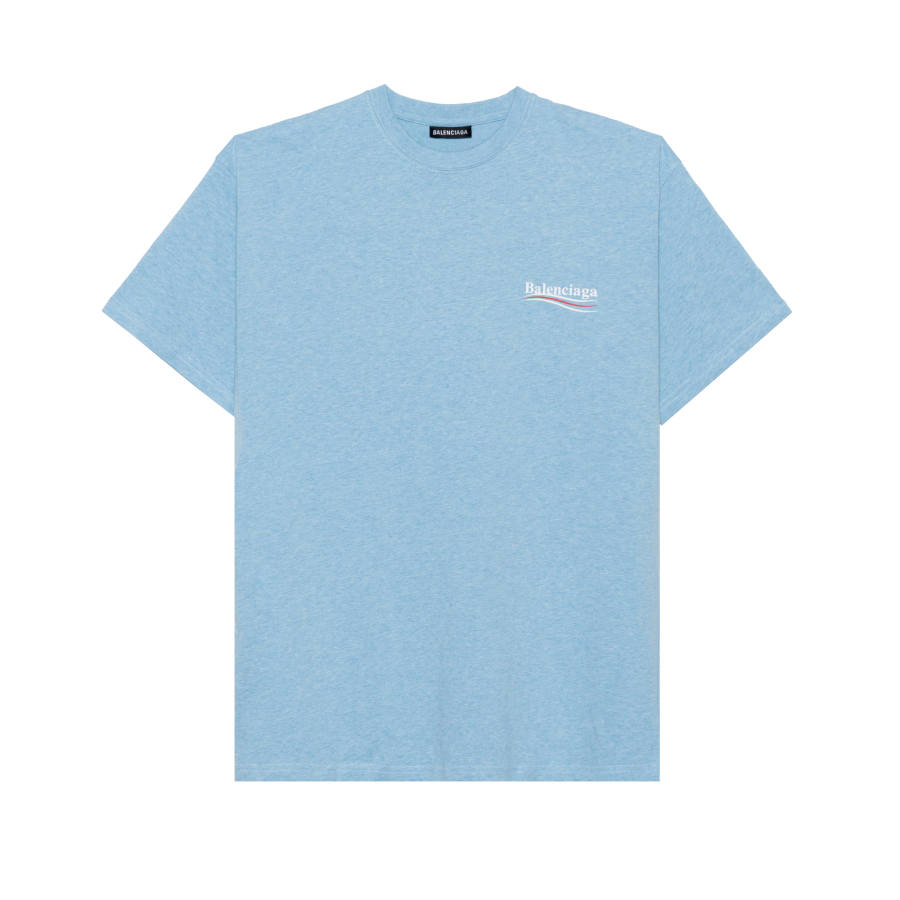 Balenciaga SS20 T Shirt Regular Fit Men's Carolina Blue