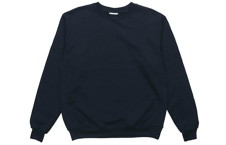 Champion Champion Cuff Single Label Without Hood Fleece Lined Pullover Crew Neck Sweatshirt US Version Unisex Navy Blue