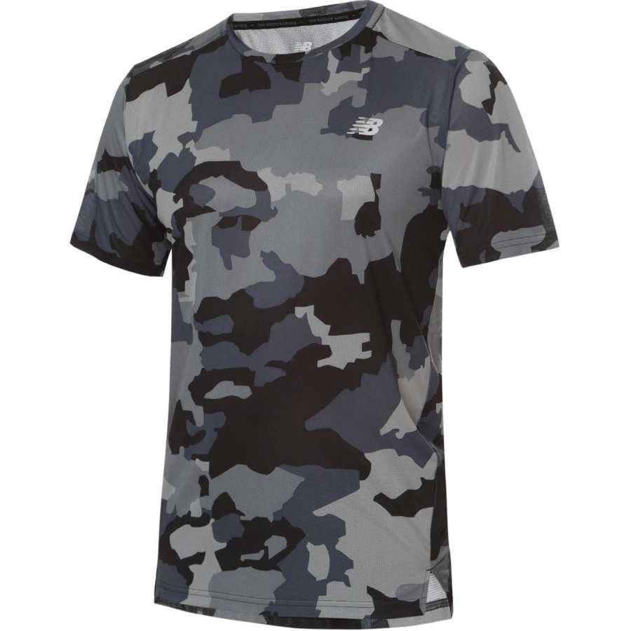 New Balance New Balance T Shirts Men's Thunder Color Crew Neck Moderate Straight Fit