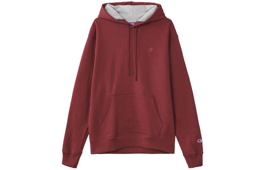 Champion Chest Cuff Double Label Fleece Lined Sweatshirt US Version Unisex Cherry Red