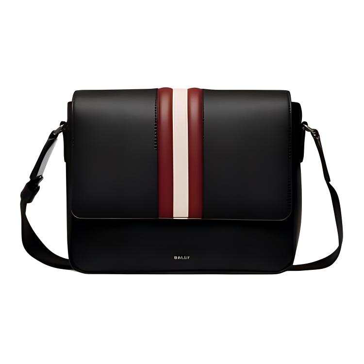 BALLY Cow Leather Messenger Bag, Crossbody Bag, Shoulder Bag Regular Men's Multicolor