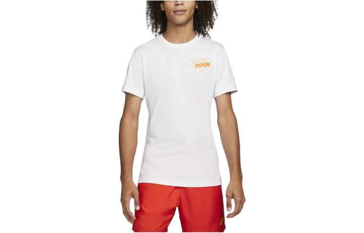 Nike Nike T Shirts Men's White Crew Neck Moderate Straight Fit