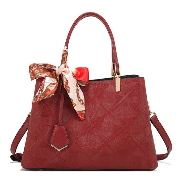 PAYOT Microfiber Synthetic Leather Wedding Bag, Portable Crossbody Bag Women's Burgundy