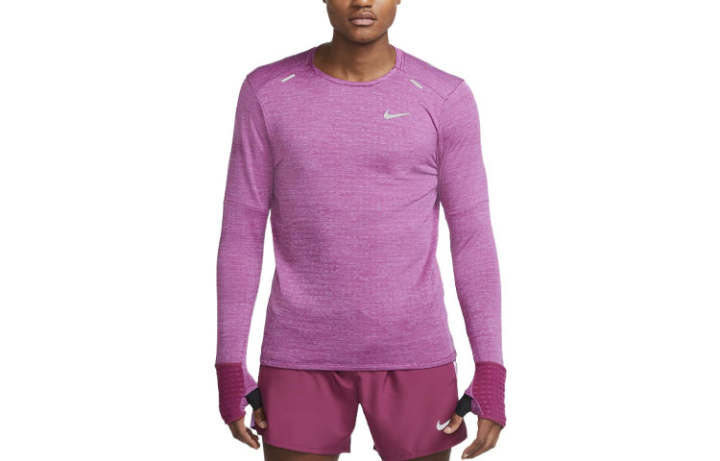 Nike Nike T Shirts Men's Rose Purple Crew Neck Moderate Straight Fit