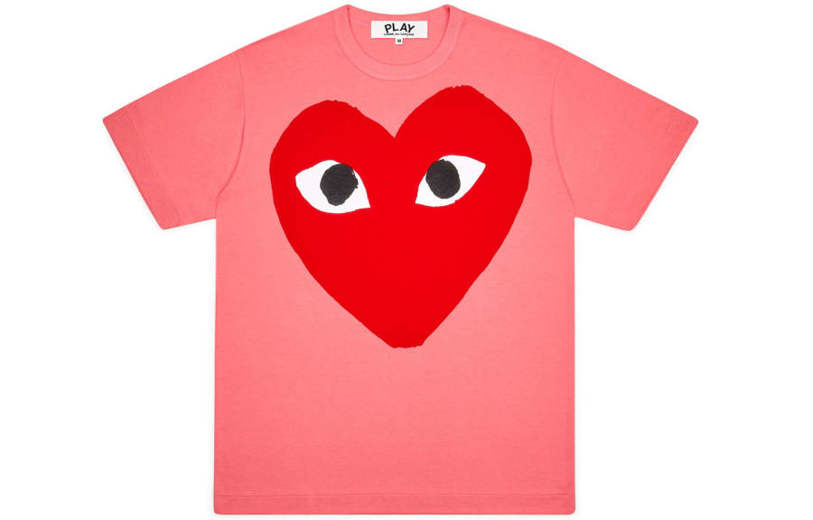 CDG Play Regular T Shirt Women's Pink