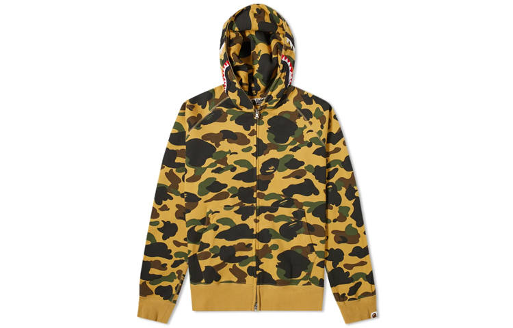 A BATHING APE Bape 1st Camo Ponr Shark Full Zip Hoodie