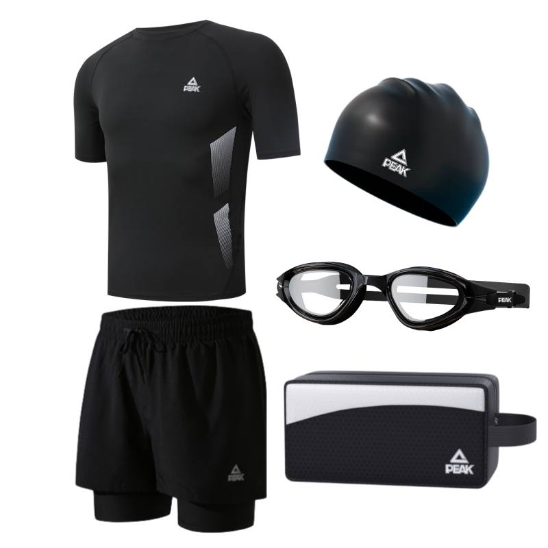 PEAK PEAK Swimming Sets Men's Five Piece Set Black