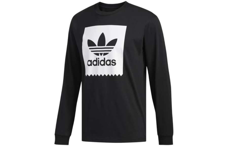 Adidas Originals T Shirts Men's Black Crew Neck Moderate Straight Fit