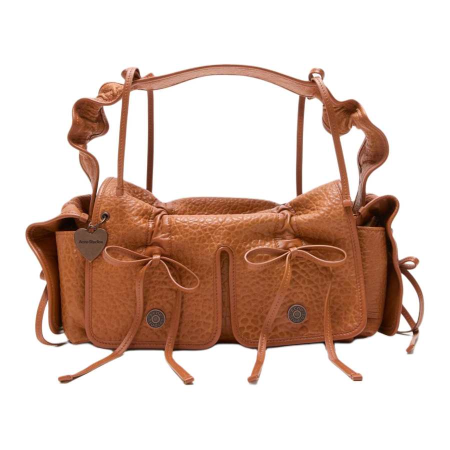 Acne Studios Acne Studios Lambskin Shoulder Bag Women's Cognac Brown