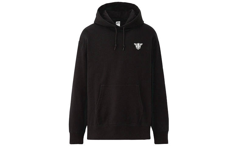 UNIQLO Sweatshirts Unisex Black Hooded Moderate Regular